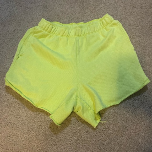 Aerie Lime Green Sweat Shorts - Picture 3 of 4